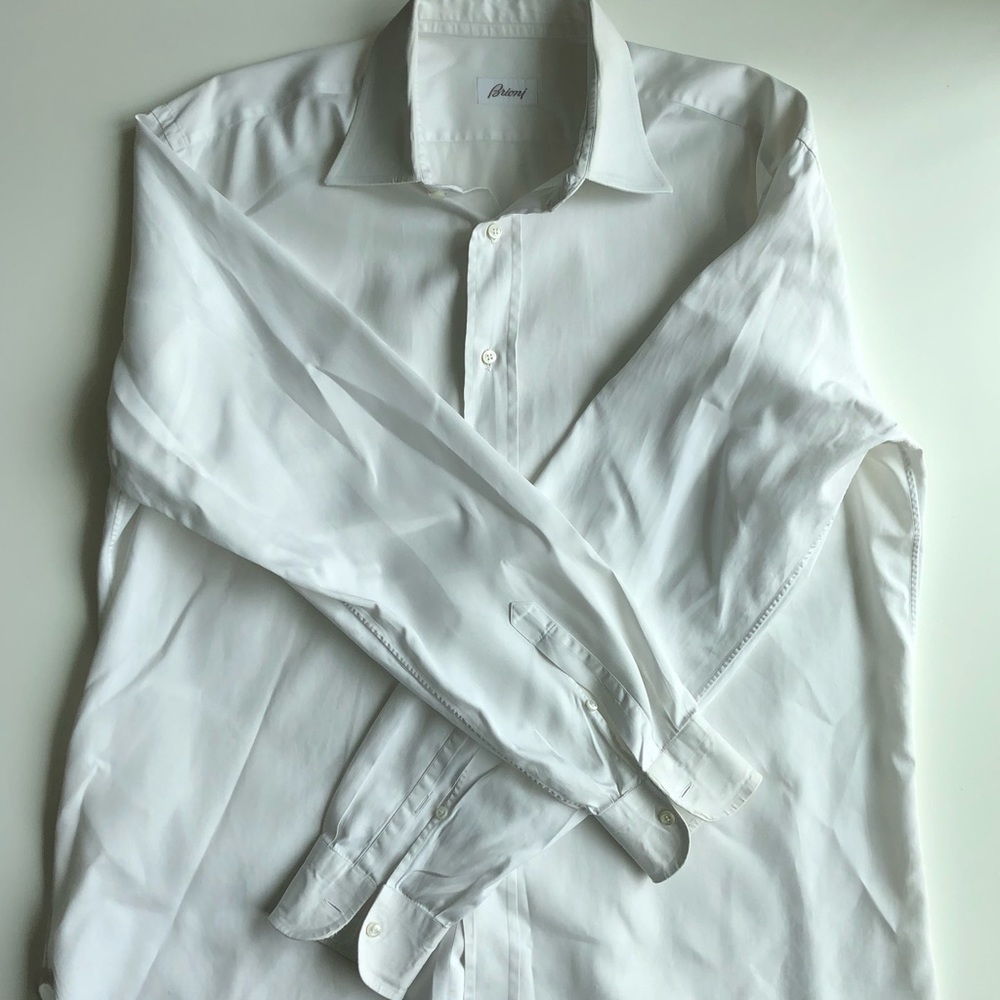 Brioni Designer Men’s Dress Shirt 100% Cotton 16.5